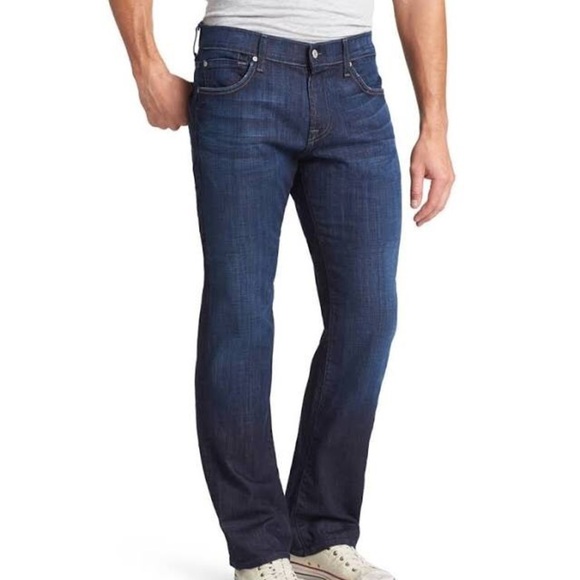 Seven For All Mankind Men’s Relaxed Straight Leg Jean 32X32 Dark Denim Stretch